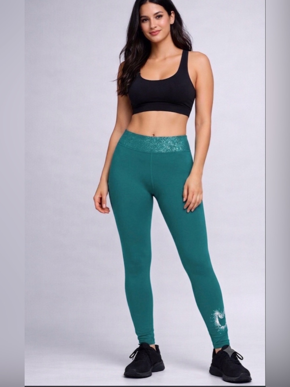 Nike Stardust High Waist Teal Active Leggings